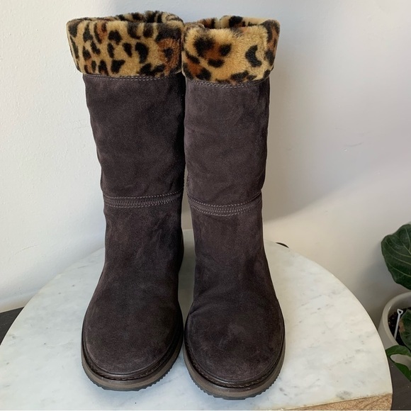 PRADA THE ORIGINAL CAR SHOE by PRADA Suede Brown Snow Boots Size 8 US 38.5 EU - Picture 16 of 16